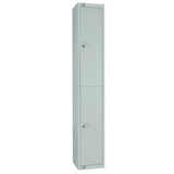 W930-CS Elite Double Door Camlock Locker with Sloping Top Grey