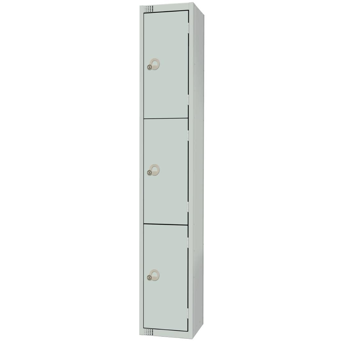 W931-C Three Door Camlock Locker Grey