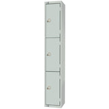 W931-C Three Door Camlock Locker Grey