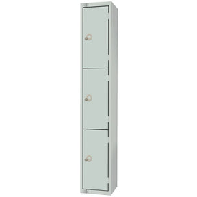 W931-CNS Elite Three Door Coin Return Locker with Sloping Top Grey - JD Catering Equipment Solutions Ltd