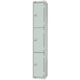 W931-CN Elite Three Door Coin Return Locker Grey - JD Catering Equipment Solutions Ltd