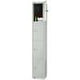 W932-CNS Elite Four Door Coin Return Locker with Sloping Top Grey