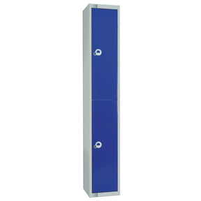 W945-CN Elite Double Door Coin Return Locker Graphite Blue - JD Catering Equipment Solutions Ltd