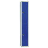 W945-CS Elite Double Door Camlock Locker with Sloping Top Blue - JD Catering Equipment Solutions Ltd