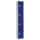 W947-CN Elite Four Door Coin Return Locker Blue