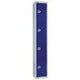 W947-ELS Elite Four Door Electronic Combination Locker with Sloping Top Blue