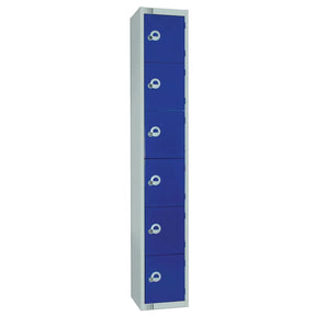 W948-P Elite Six Door Padlock Locker Blue - JD Catering Equipment Solutions Ltd