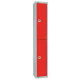 W950-C Elite Double Door Camlock Locker Red