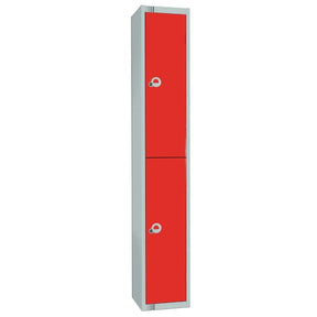 W950-CL Elite Double Door Manual Combination Locker Locker Red - JD Catering Equipment Solutions Ltd