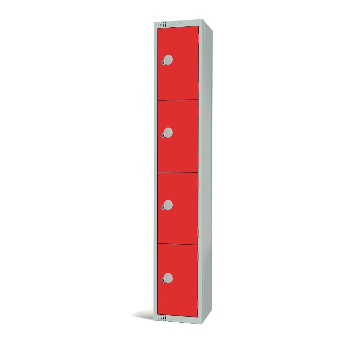 W982-CN Elite Four Door Coin Return Locker Red