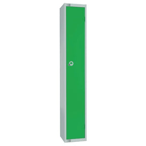W954-PS Elite Single Door Padlock Locker with Sloping Top Green - JD Catering Equipment Solutions Ltd