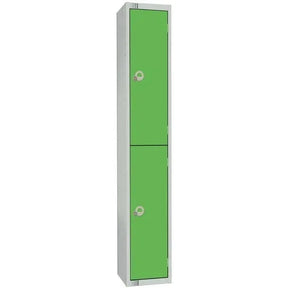 W955-ELS Elite Double Door Electronic Combination Locker with Sloping Top Green - JD Catering Equipment Solutions Ltd