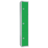 W956-CL Elite Three Door Manual Combination Locker Locker Green