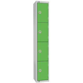 W957-CLS Elite Four Door Manual Combination Locker Locker Green with Sloping Top - JD Catering Equipment Solutions Ltd