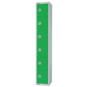 W958-CL Elite Six Door Manual Combination Locker Locker Green - JD Catering Equipment Solutions Ltd