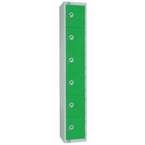 W958-CN Elite Six Door Coin Return Locker Green