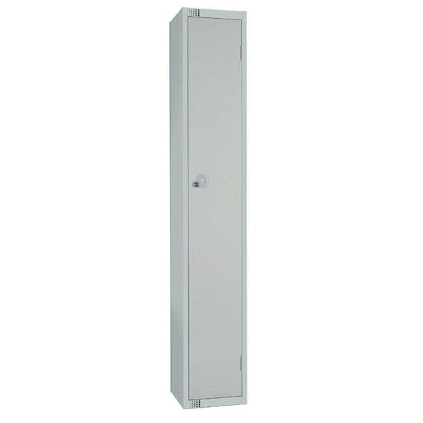 W959-PS Elite Single Door Padlock Locker with Sloping Top Grey
