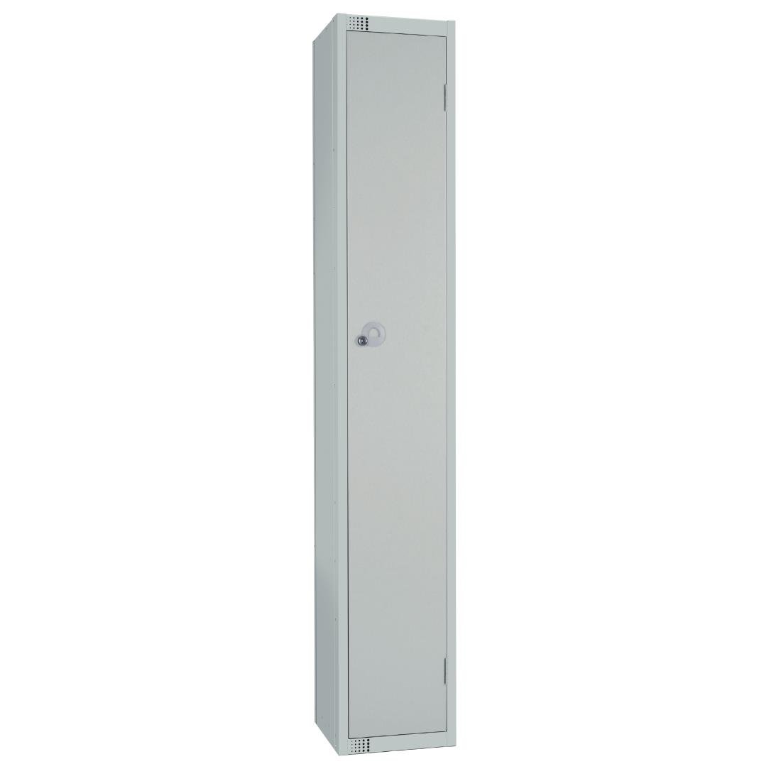 W959-CNS Elite Single Door Coin Return Locker with Sloping Top Grey