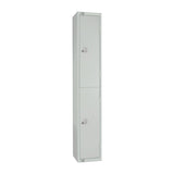 W960-CLS Elite Double Door Manual Combination Locker Locker Grey with Sloping Top