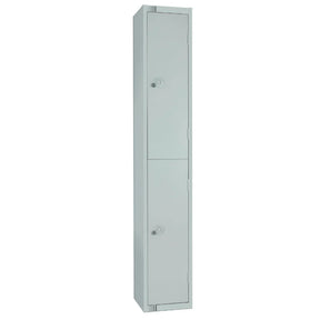 W960-PS Elite Double Door Padlock Locker with Sloping Top Grey - JD Catering Equipment Solutions Ltd