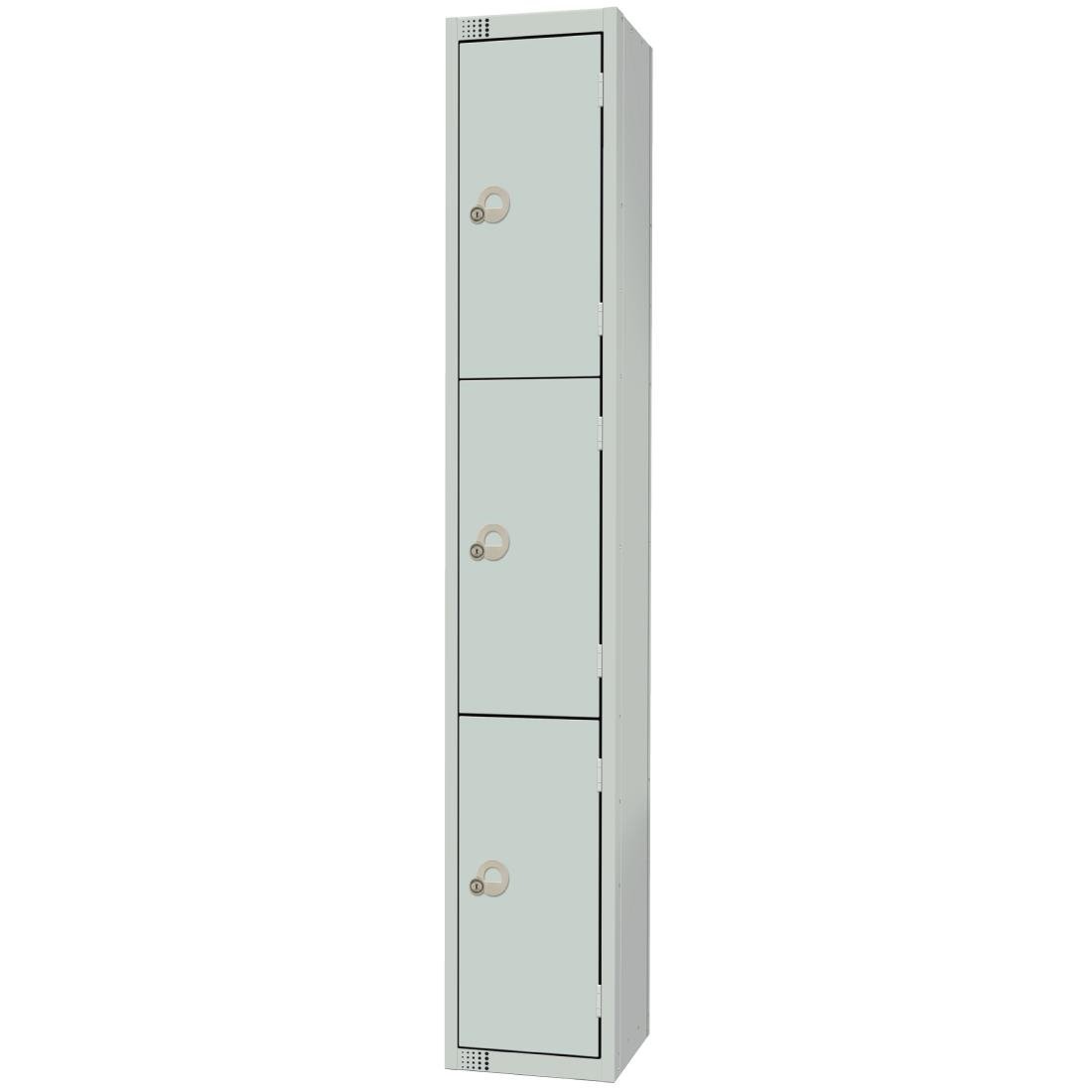 W961-CN Elite Three Door Coin Return Locker Grey