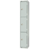 W961-CN Elite Three Door Coin Return Locker Grey