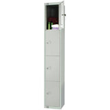 W962-C Elite Four Door Camlock Locker Grey