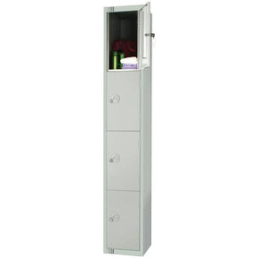 W962-ELS Elite Four Door Electronic Combination Locker with Sloping Top Grey - JD Catering Equipment Solutions Ltd