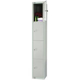 W962-CN Elite Four Door Coin Return Locker Grey