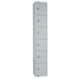 W963-ELS Elite Six Door Electronic Combination Locker with Sloping Top Grey