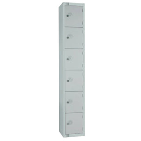 W963-CS Elite Six Door Camlock Locker with Sloping Top Grey - JD Catering Equipment Solutions Ltd