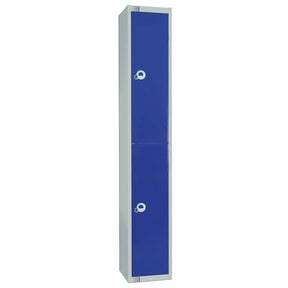 W975-CL Elite Double Door Manual Combination Locker Locker Blue - JD Catering Equipment Solutions Ltd