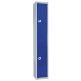 W975-CLS Elite Double Door Manual Combination Locker Locker Blue with Sloping Top
