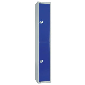 W975-CN Elite Double Door Coin Return Locker Graphite Blue - JD Catering Equipment Solutions Ltd