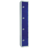 W977-C Elite Four Door Camlock Locker Blue