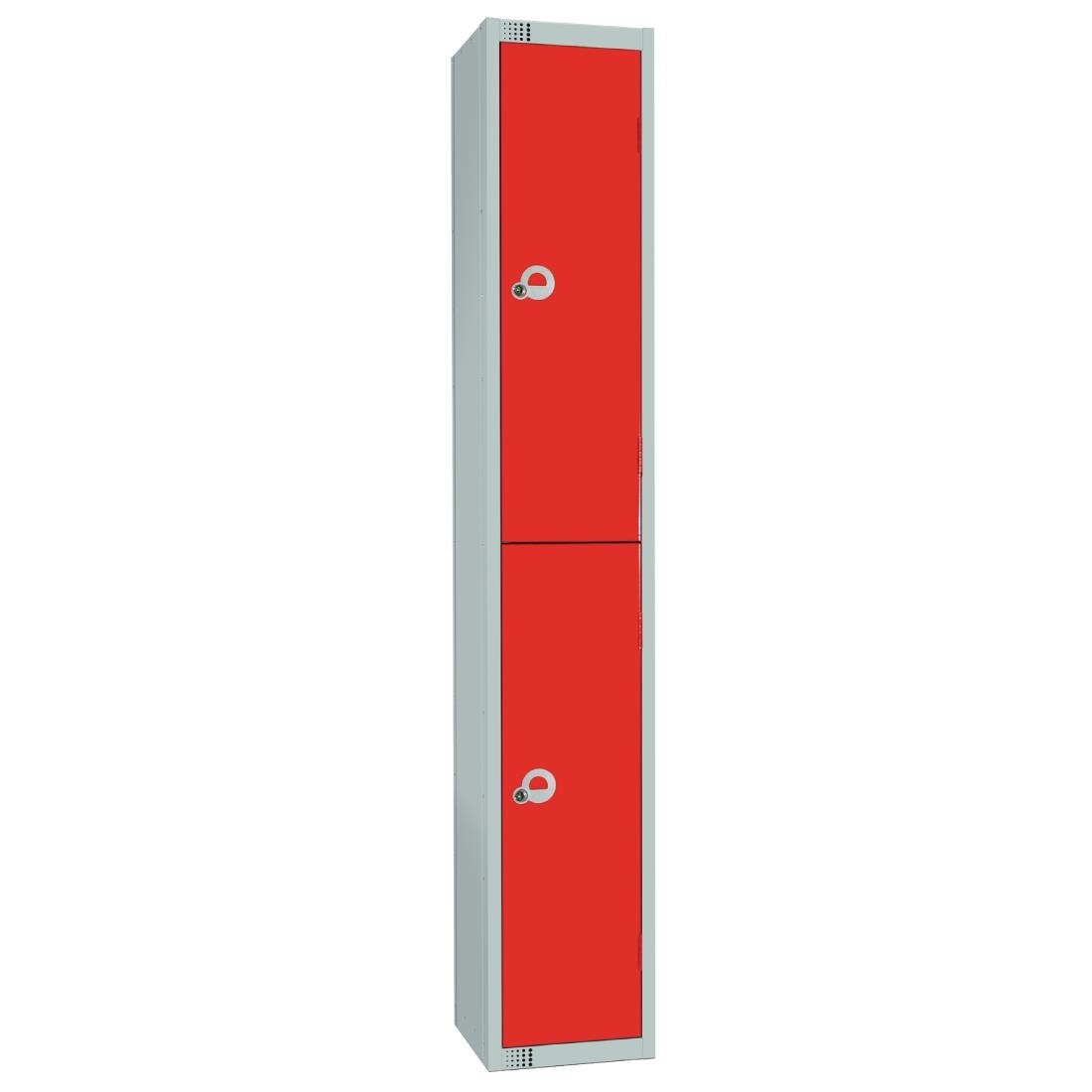 W980-ELS Elite Double Door Electronic Combination Locker with Sloping Top Red