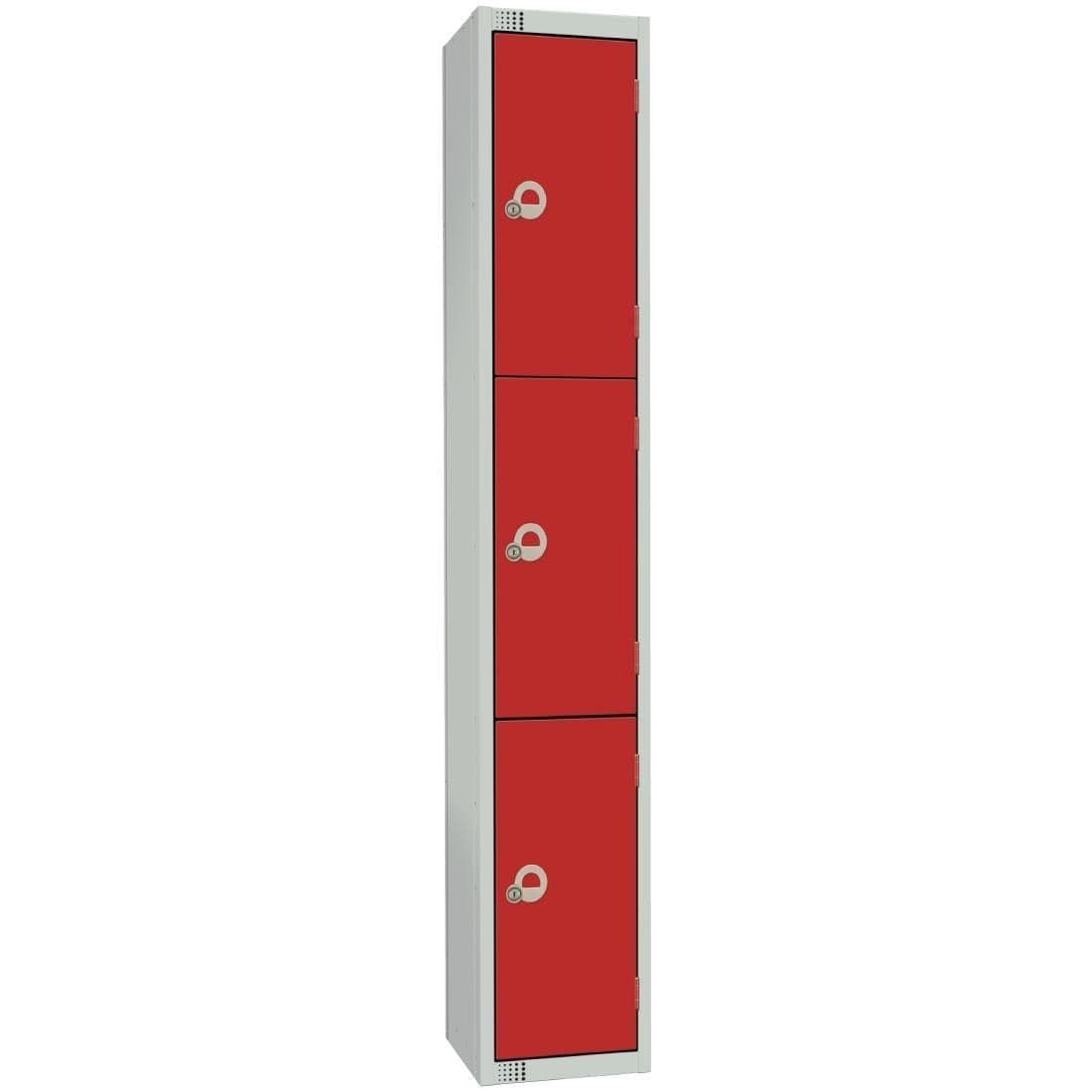 W982-CLS Elite Four Door Manual Combination Locker Locker Red with Sloping Top