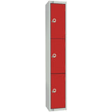 W982-CLS Elite Four Door Manual Combination Locker Locker Red with Sloping Top