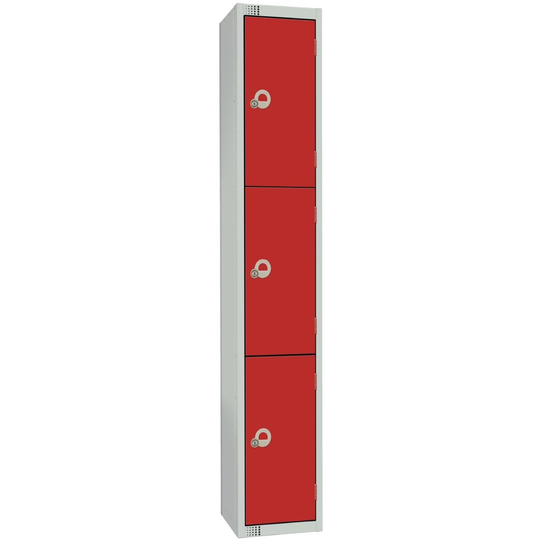 W982-ELS Elite Four Door Electronic Combination Locker with Sloping Top Red