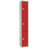 W982-ELS Elite Four Door Electronic Combination Locker with Sloping Top Red