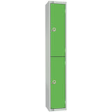 W985-ELS Elite Double Door Electronic Combination Locker with Sloping Top Green