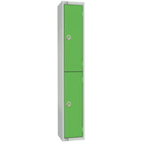 W985-CS Elite Double Door Camlock Locker with Sloping Top Green - JD Catering Equipment Solutions Ltd