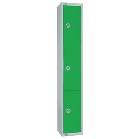 W986-CL Elite Three Door Manual Combination Locker Locker Green - JD Catering Equipment Solutions Ltd