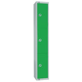 W986-EL Elite Three Door Electronic Combination Locker Green