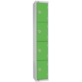 W987-ELS Elite Four Door Electronic Combination Locker with Sloping Top Green