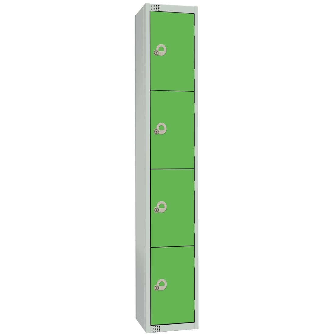 W987-CLS Elite Four Door Manual Combination Locker Locker Green with Sloping Top