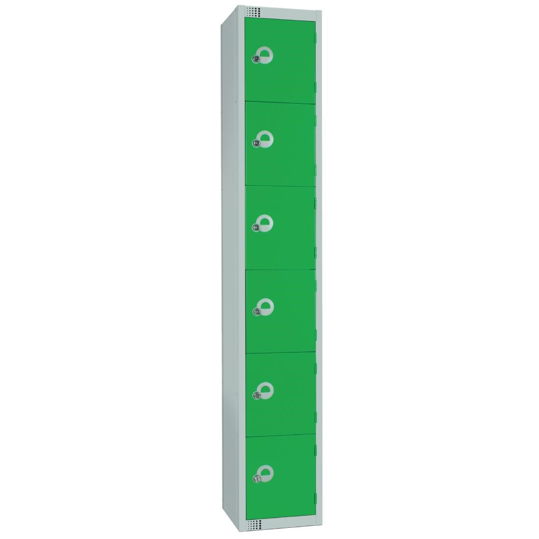 W988-CL Elite Six Door Manual Combination Locker Locker Green