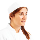 A203-L Whites Chefs Unisex Skull Cap Polycotton White