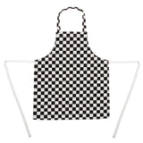 B357 Whites Childrens Bib Apron Big Black and White Check