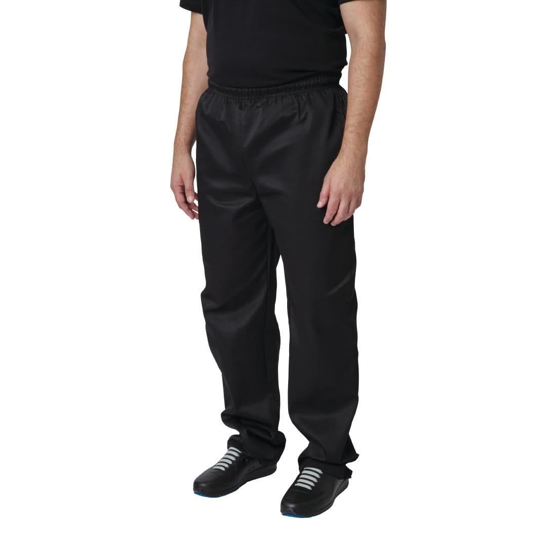 A582-3XL Whites Vegas Chef Trousers Polycotton Black